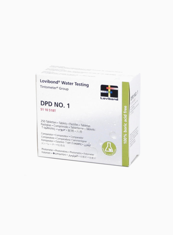 Pastilles DPD 1 de chlore libre pour testeur d'eau électronique Scuba II - 250 pcs