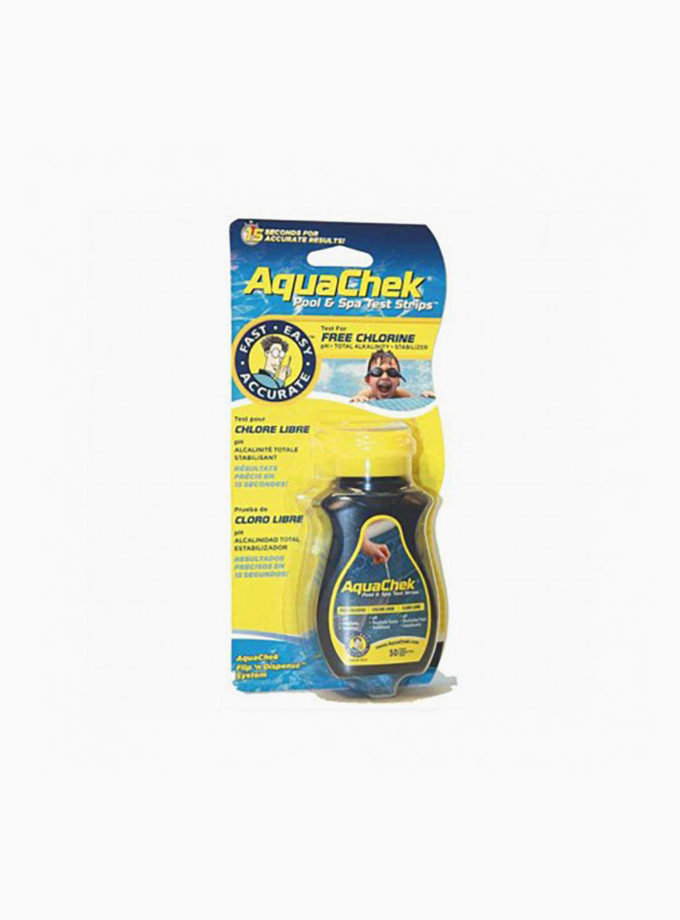 Pot de bandelettes d'analyse Aquachek jaune pour l'eau de piscines et spas
