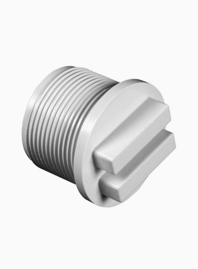 bouchon prise balai avec joint a visser 33mm blanc