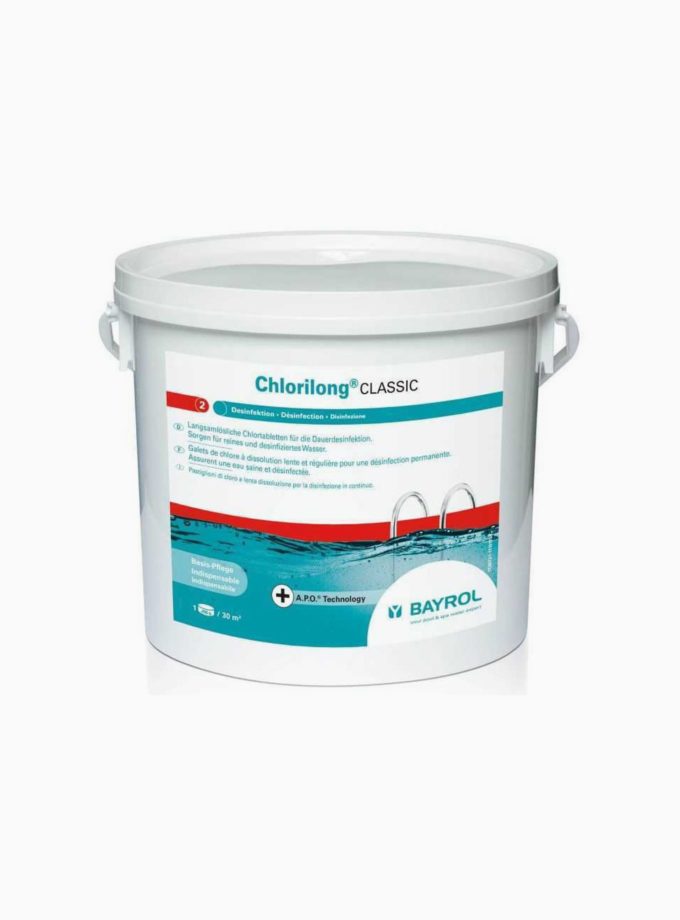 seau de chlore lent en galets 250g Bayrol de 5kg