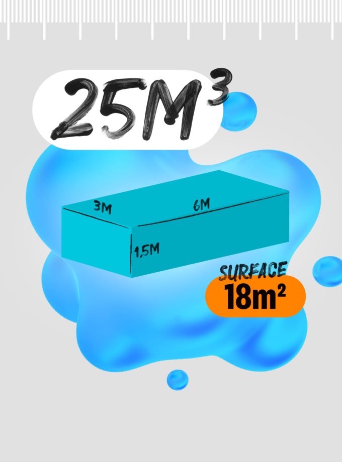 Piscine 6x3x1,50m
