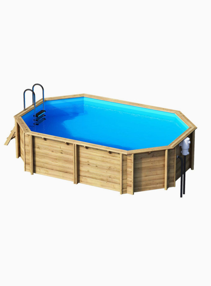 Piscine bois tropic octogonale+ 4,95m x 3,45m x 1,20m