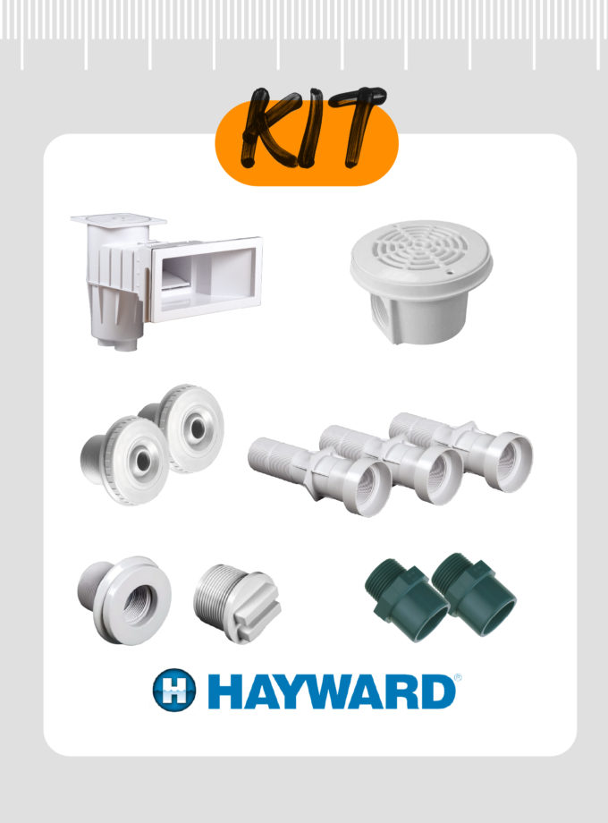 Kit de pièces à sceller Hayward pour piscine béton jusqu’à 7,00×3,50m